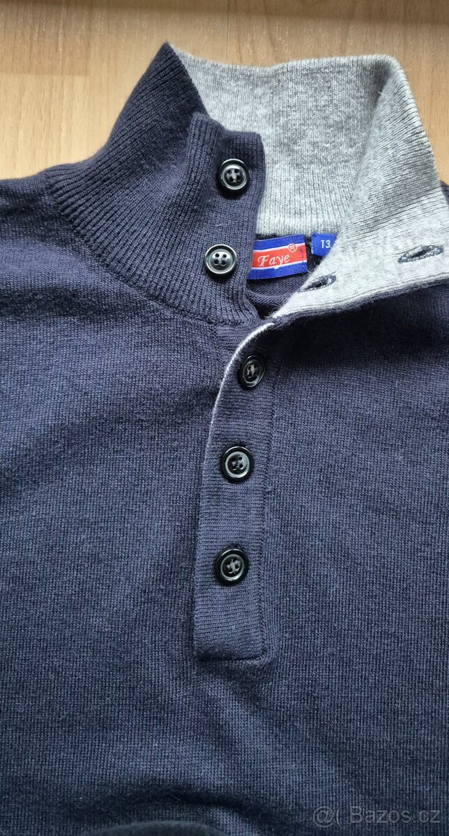 Pánský svetr s kašmírem a hedvábím – vel. M - 3