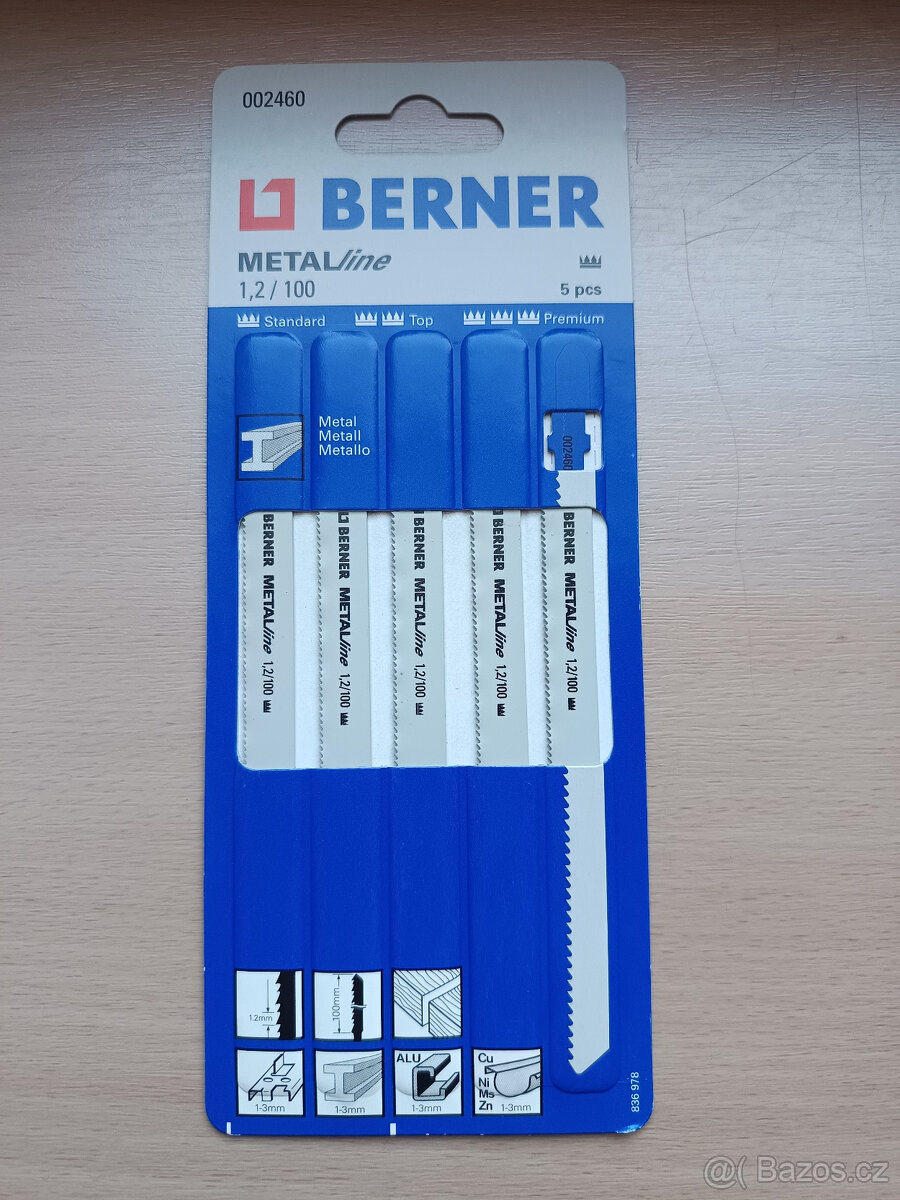 Plátky značky Berner pro přímočaré pily - 3