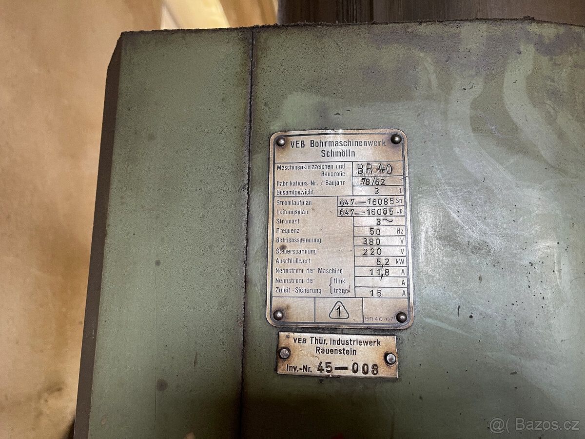 Radiální vrtačka WMW BR-40 - 3