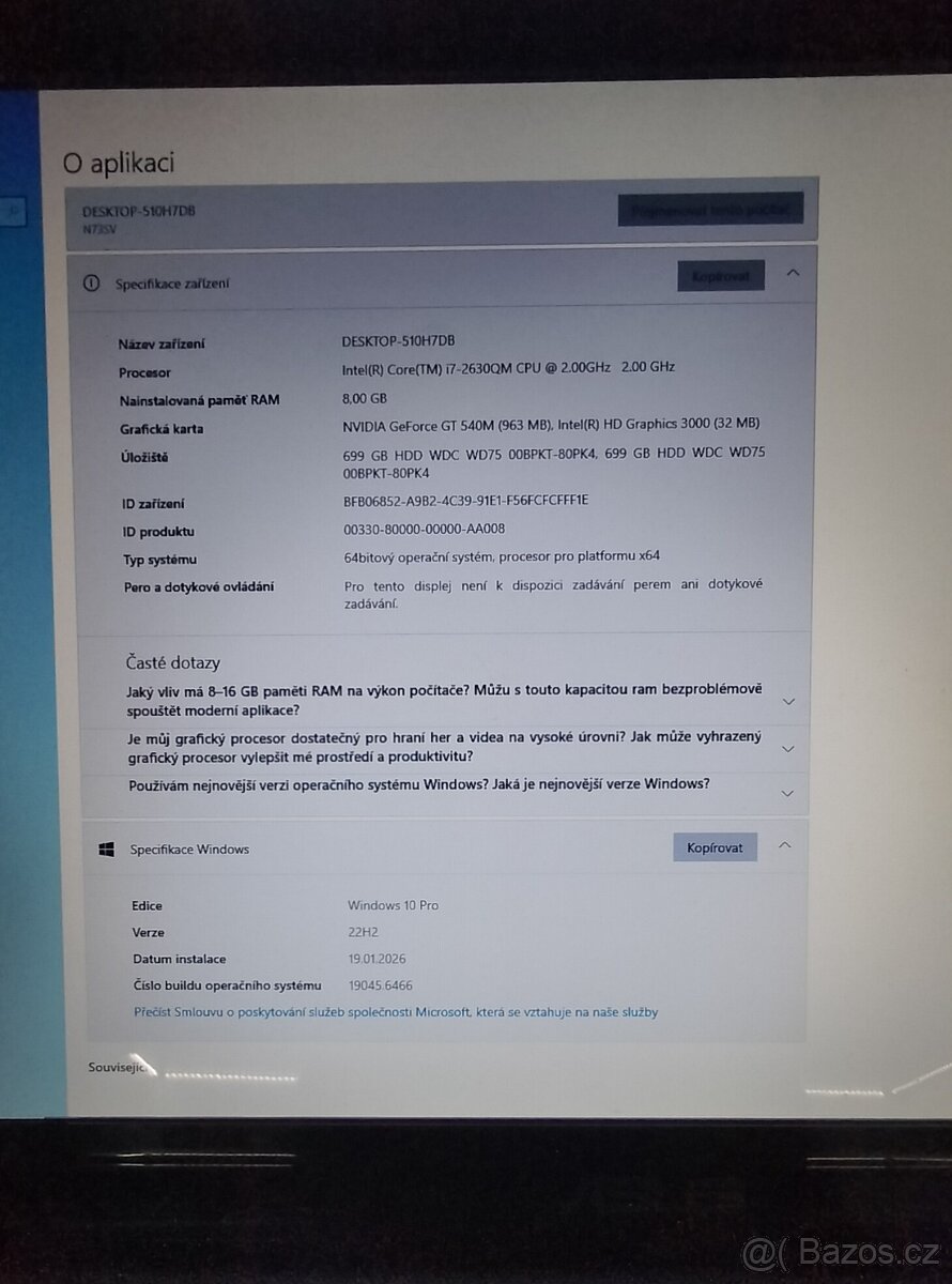 Notebook ASUS N73S - 3