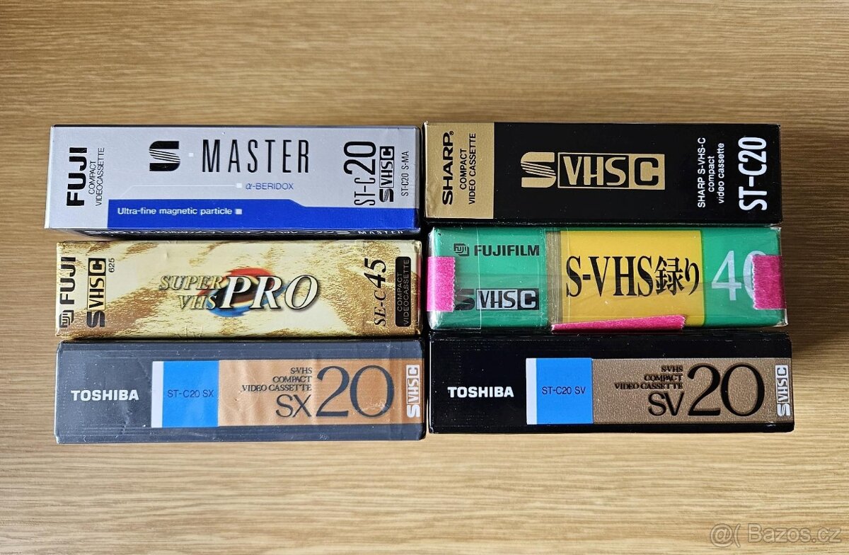 FUJI-SHARP-TOSHIBA Nové Profi Japonské videokazety S-VHS-C - 3