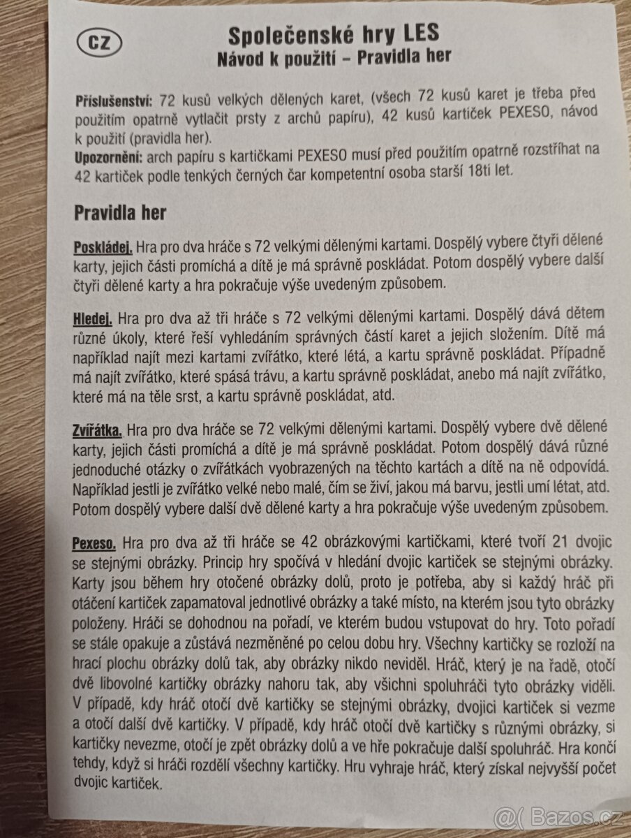 Společenská hra LES - 3