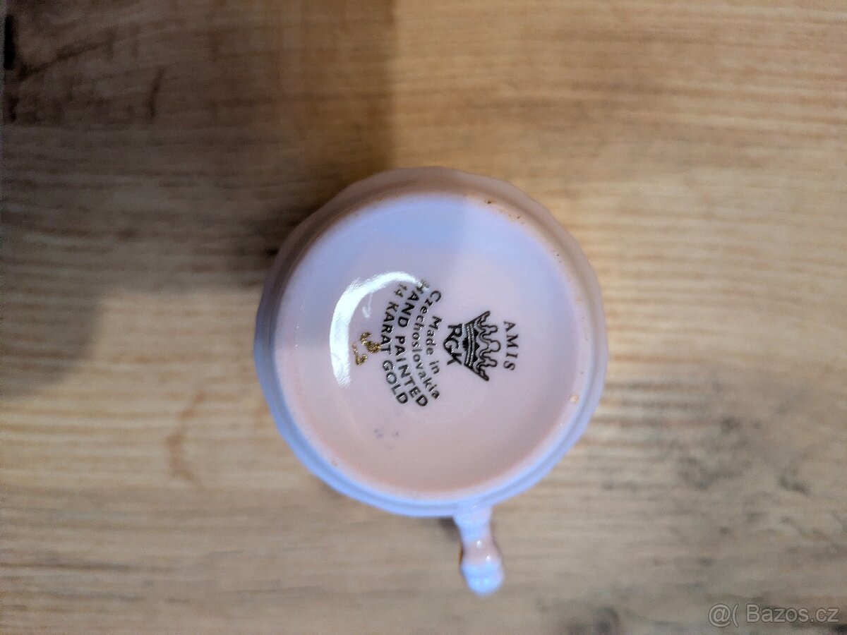 Porcelánové šálky AMIS RGK se 14 karátovým zlatem - 3