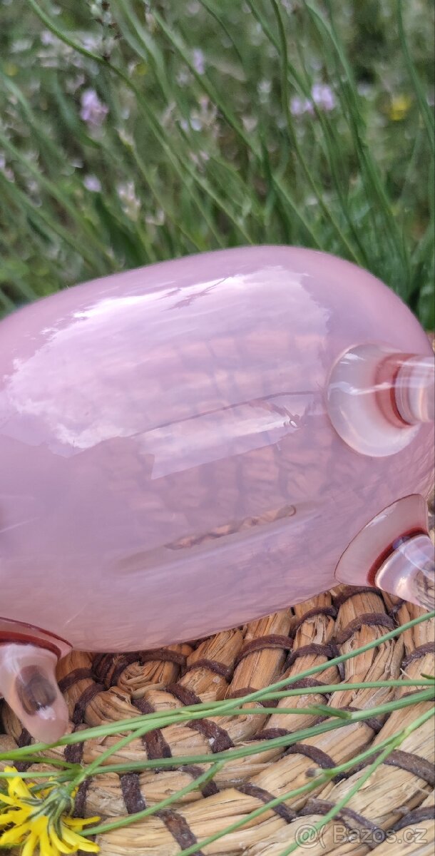 Ručně foukané skleněné prasátko - 3