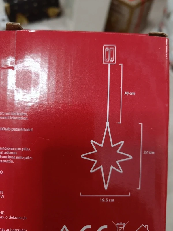 Vánoční hvězda na zavěšení - nová s visačkou - 3