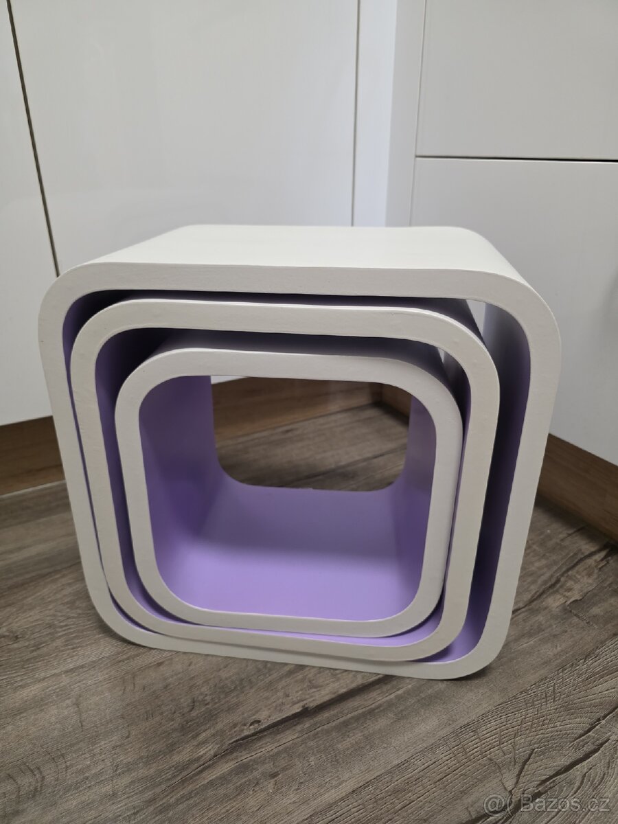 Police 3x bílá - fialová - 3