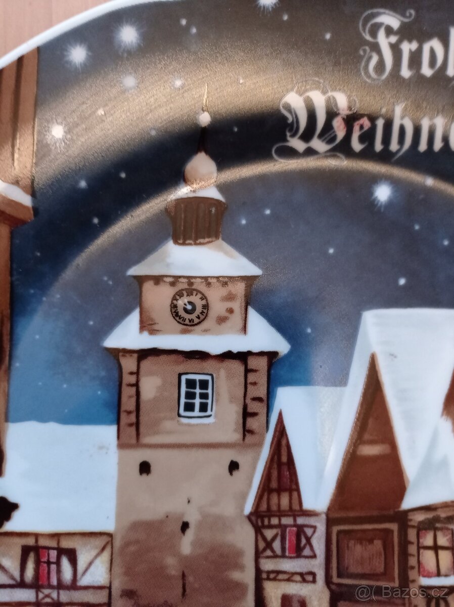 Retro dekorativní vánoční talíř Kahla - 3