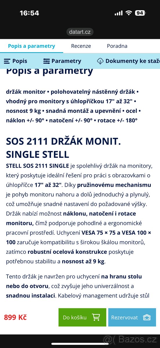 Držák monitoru sos2111 17’’-32’’ - 3