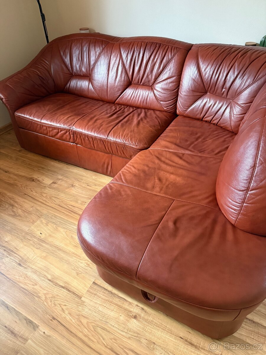 Kožená sedačka + křeslo - 3
