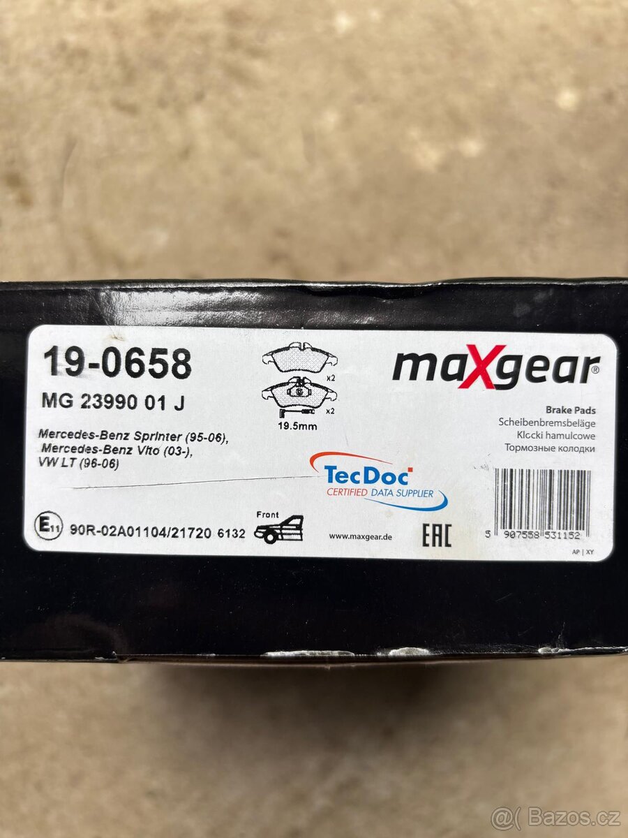 Brzdové destičky na Mercedes-Benz dodávky (Sprinter, Vito) - 3