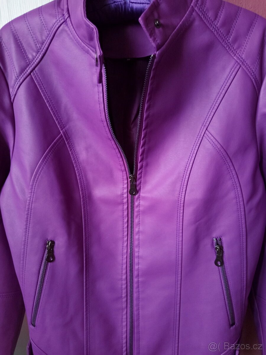 Dámská koženková bunda M - 3