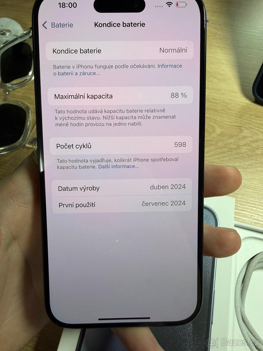 Apple iPhone 15 Pro 128 GB Modrý titan, TOP STAV - 3