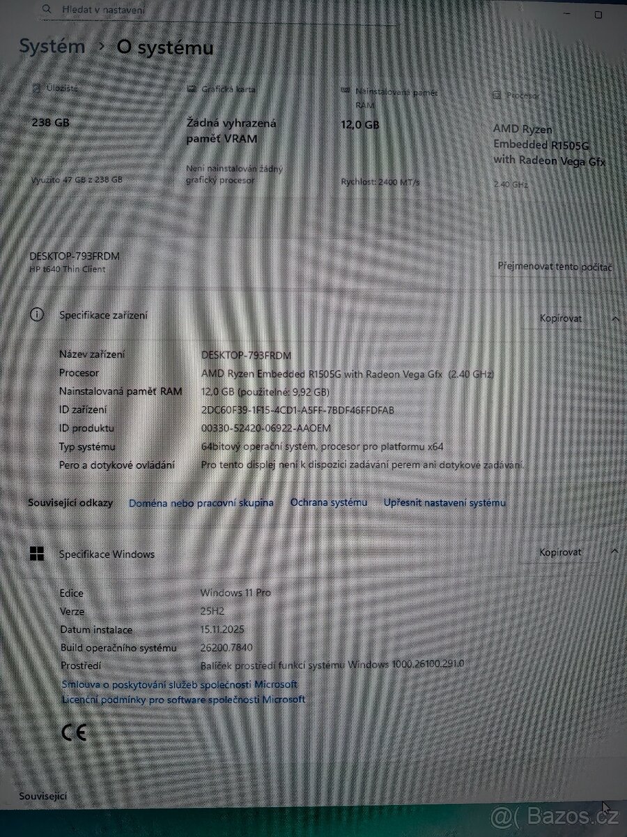 HP T640 Thin Client 12GB RAM + 238 GB SSD - 3
