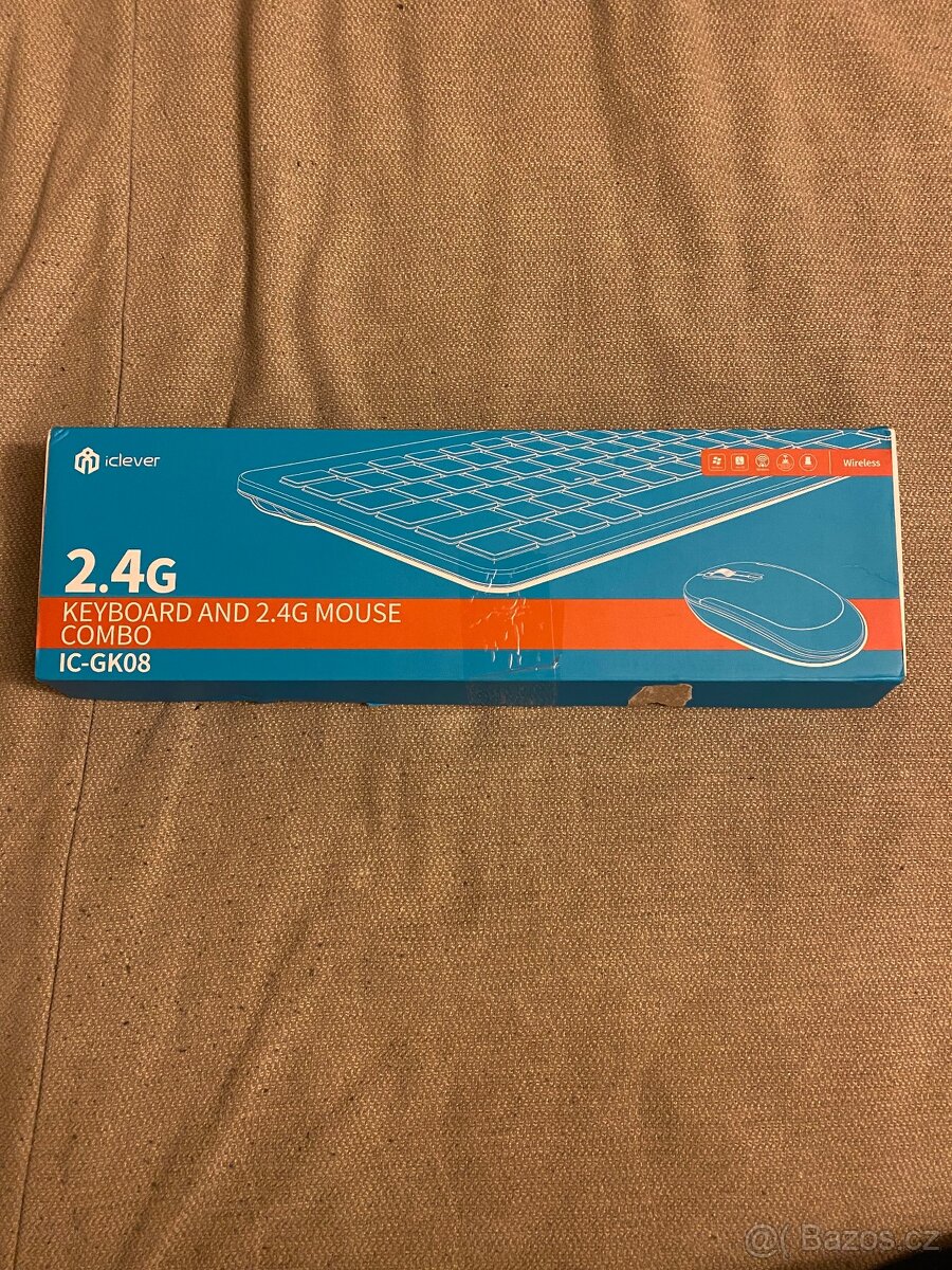 klávesnice bezdrátová + myš iClever GK08 - 3