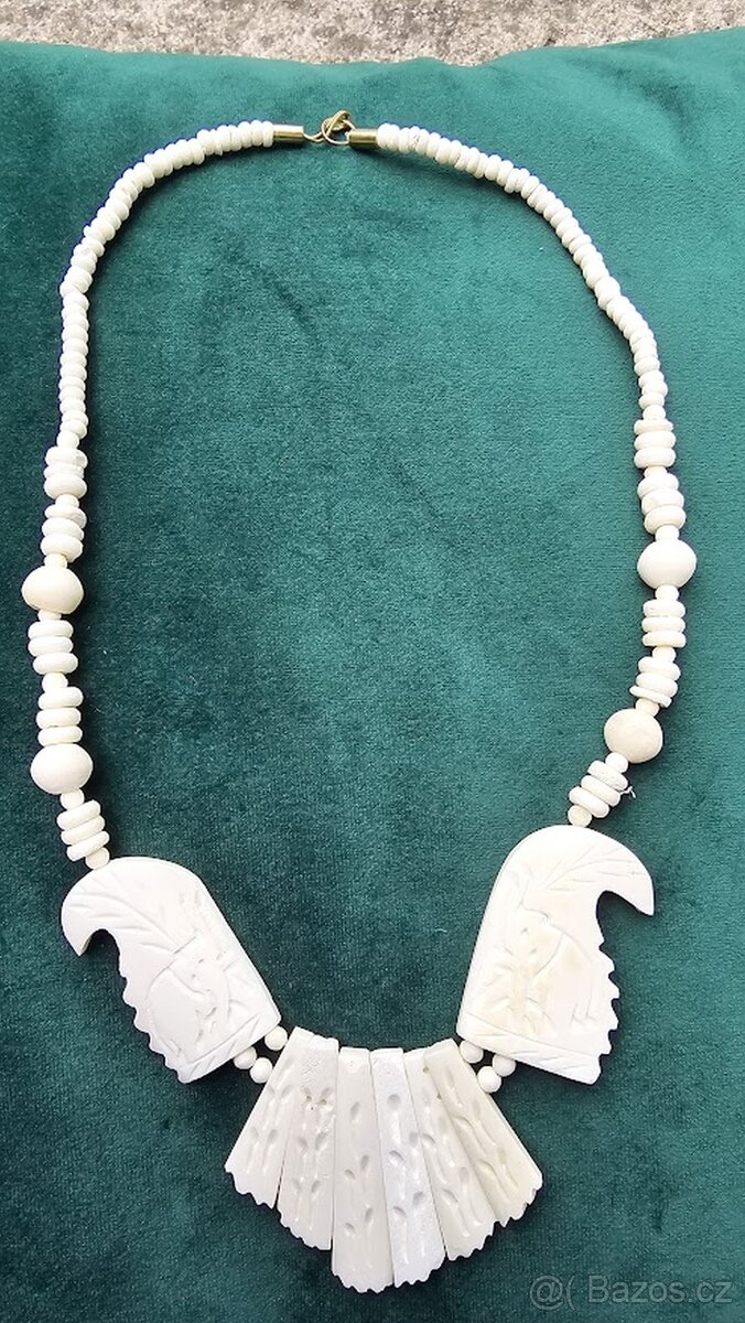 Náhrdelník slonová kost větší sloni - 3