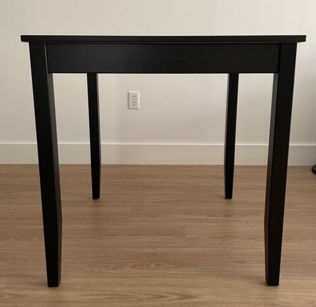 Černý stůl Ikea Lerhamn 75x75cm jako nový - 3