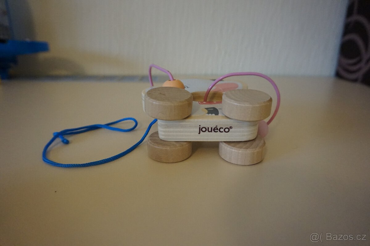 dřevěná tahací hračka slon s labyrintem - 3