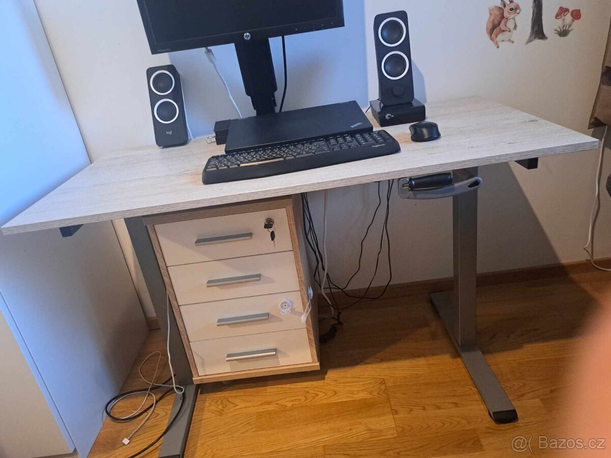 Polohovací psací stůl zn.Liftor 11860 cm + šuplíky - 3