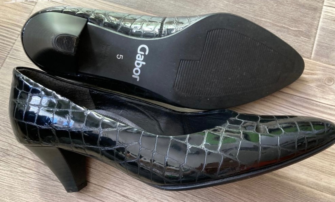 Lesklé kožené lodičky zn. Gabor vel. 38 - 3