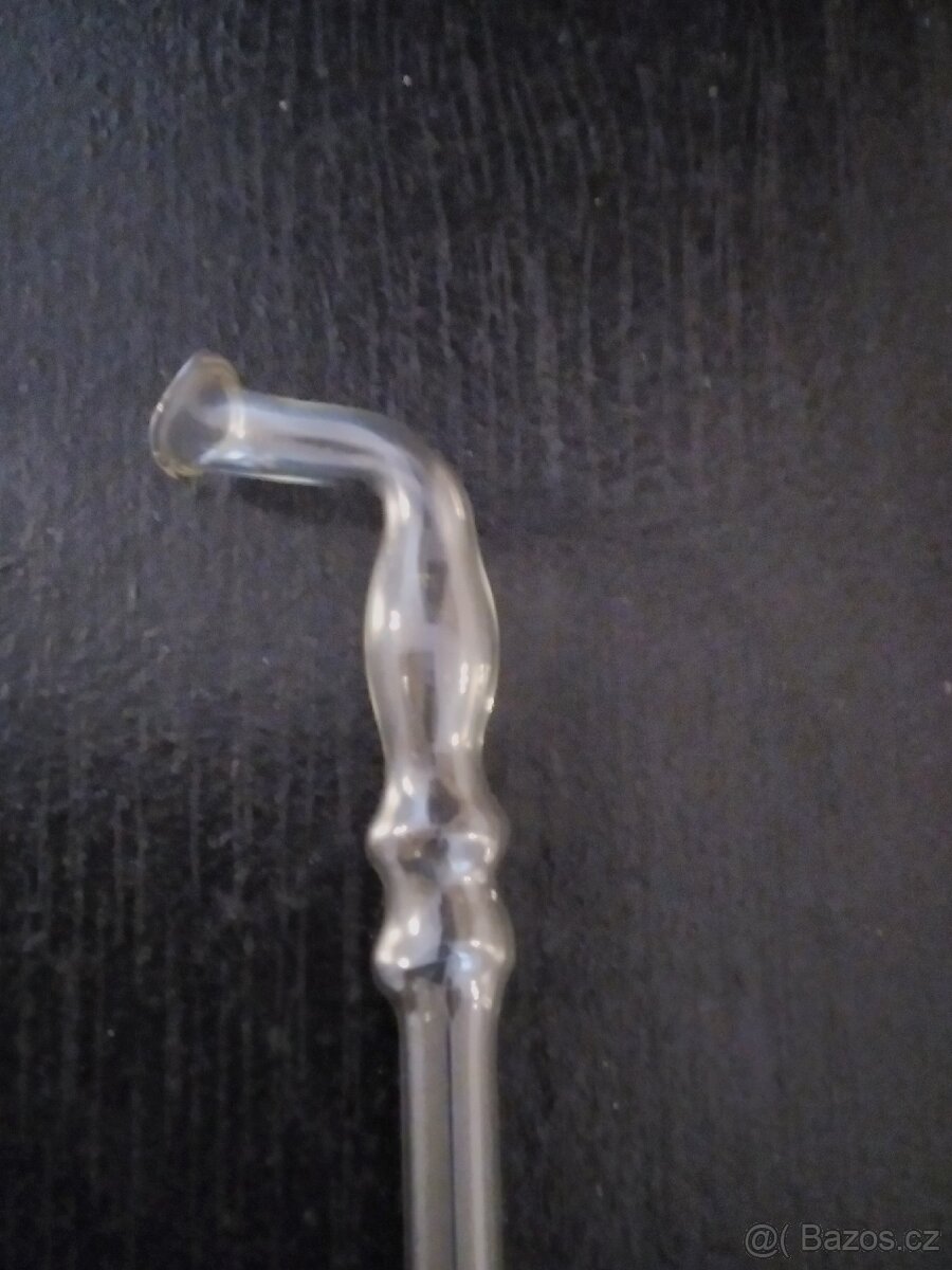 Skleněná fajfka, retro - 3