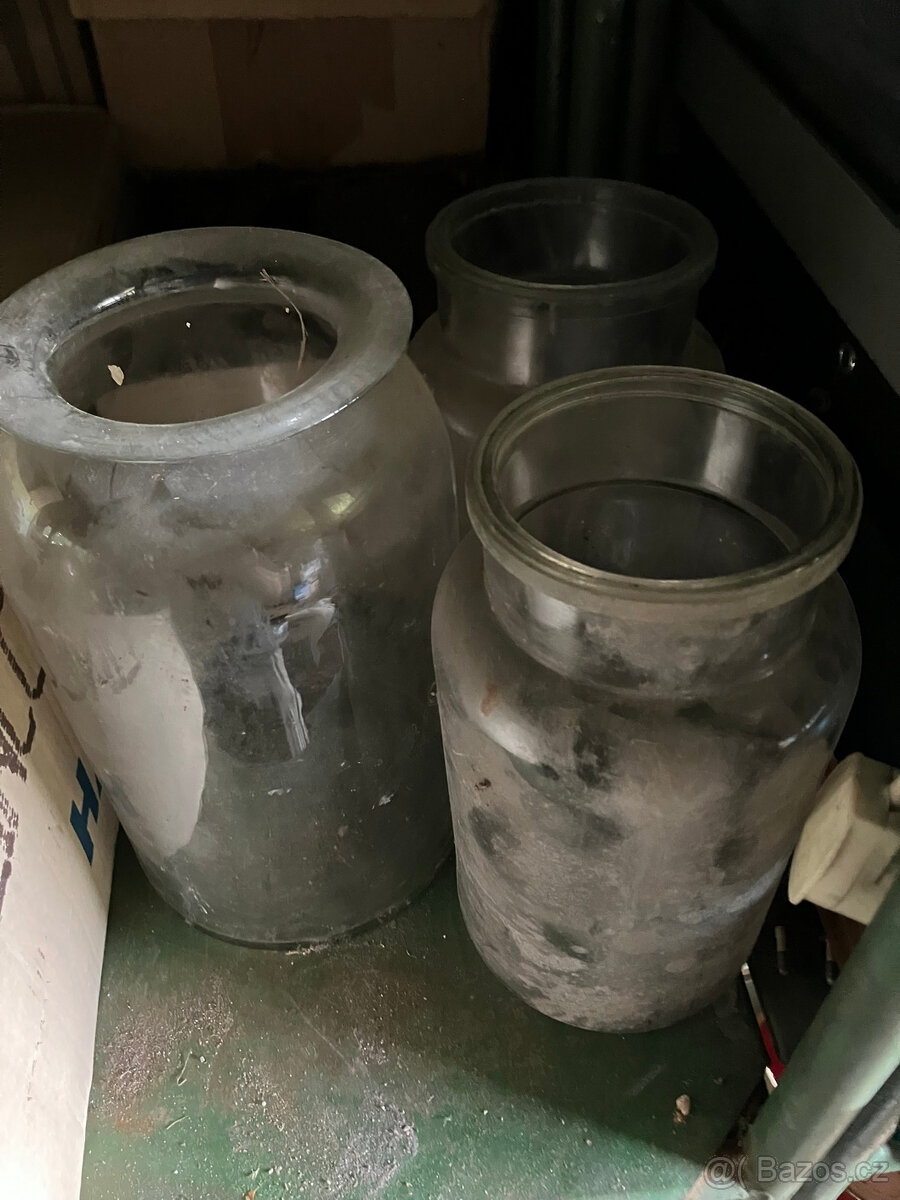 Historické zavařovací sklenice se skleněným víkem - 3