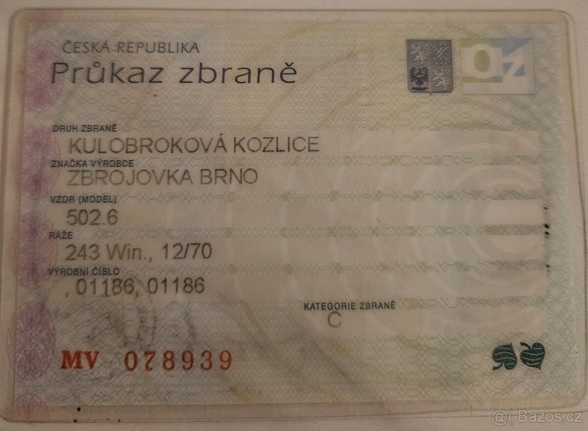 Kulobrok Brno 502.6 243win/12x70 - 3