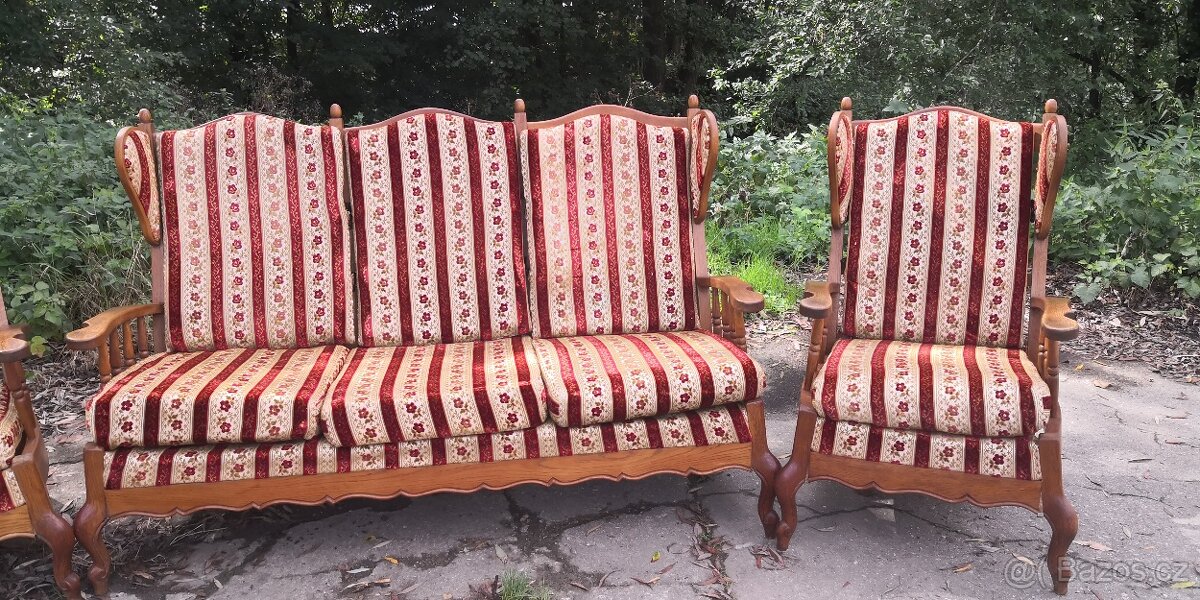 Starožitná sedací souprava 3+1+1 - 3