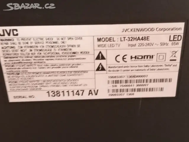 Zánovní TV - JVC LT -32HA48 E - 3