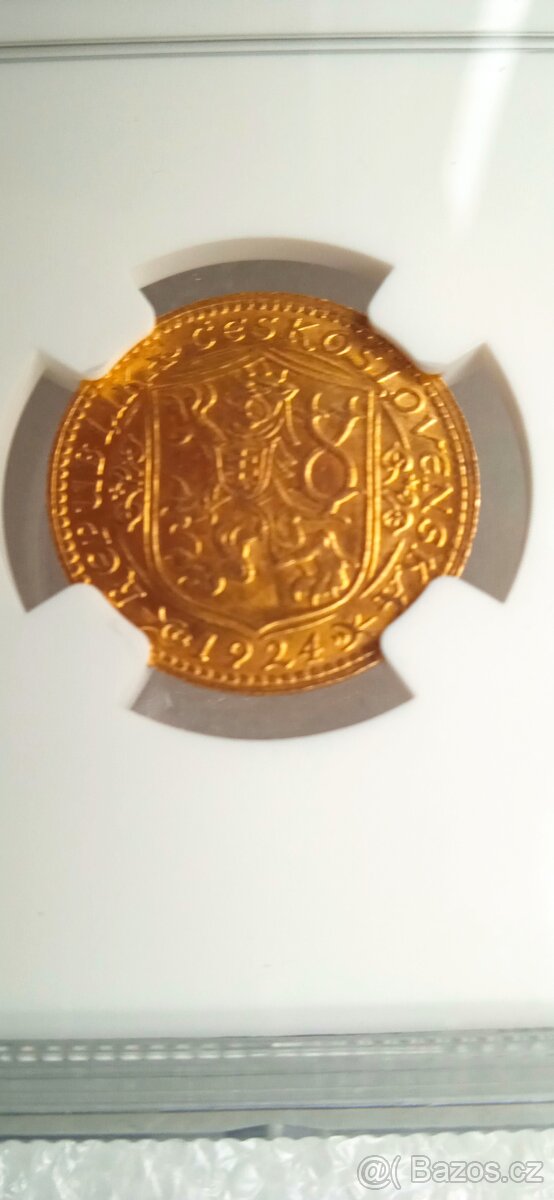 Svatováclavský dukát 1924 NGC MS62 - 3