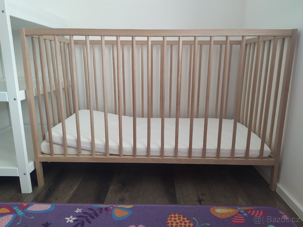 Dětská postýlka+povlečení, jen po 1 dítěti, 60x120cm - 3