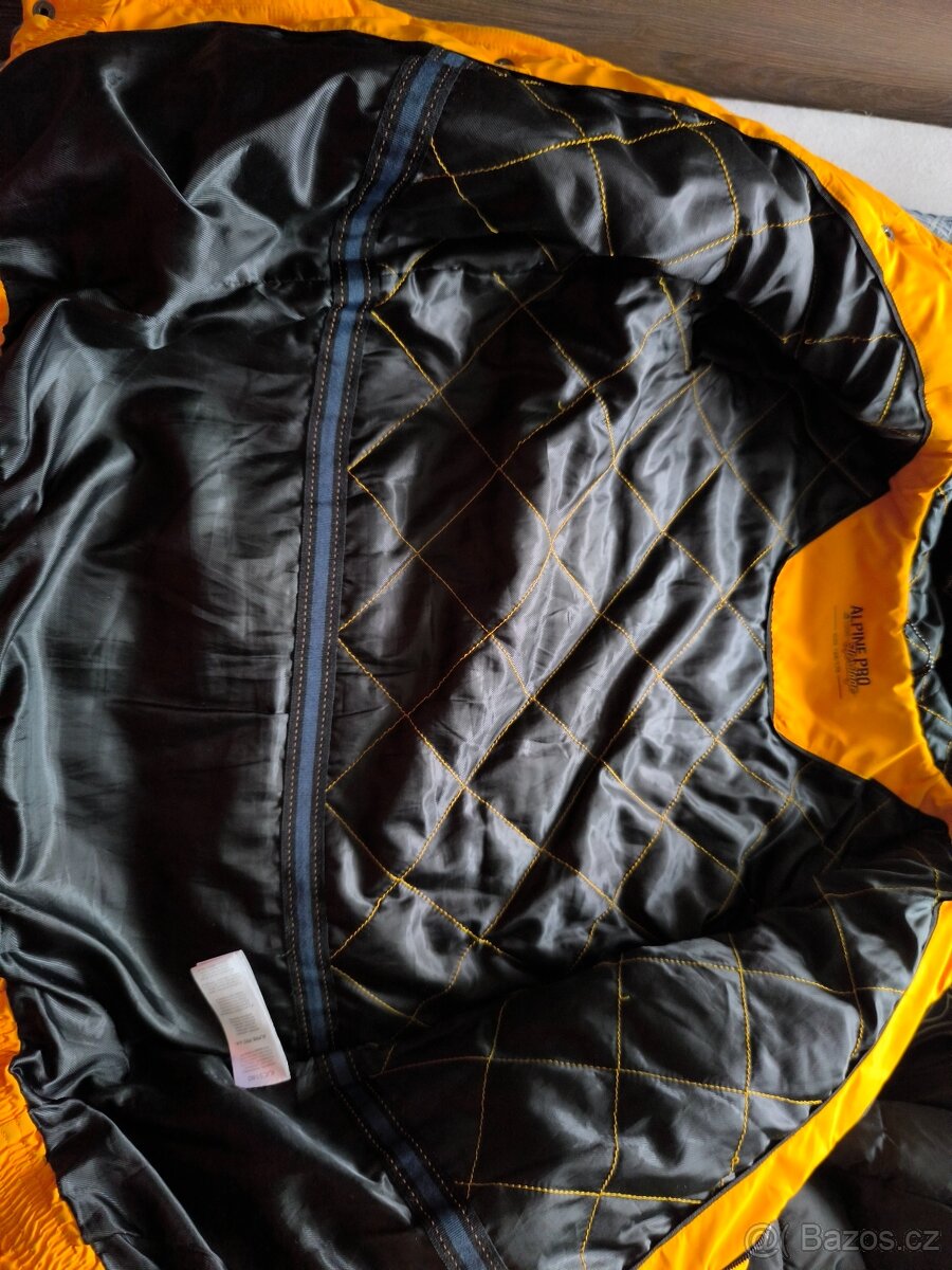 Zimní bunda Alpine Pro, velikost 164/170, barva hořčicová - 3
