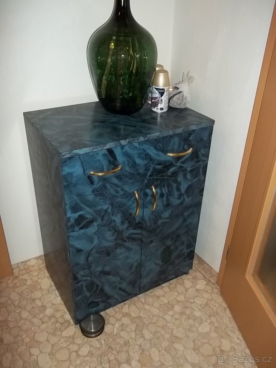 Předsin nabytek mramor modry 7ks - 3