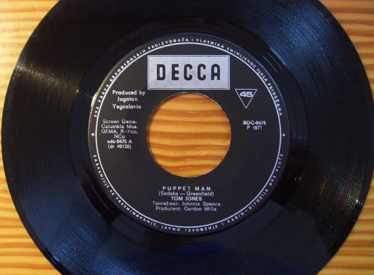 SP deska Tom Jones 1971-Puppet man, Every mile - 3