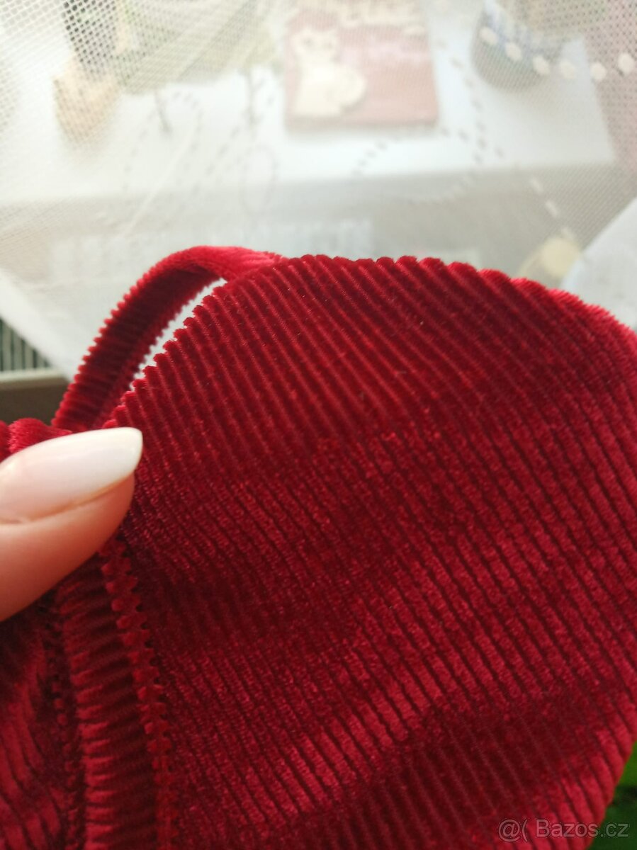 TMAVĚ ČERVENÉ SPOLEČENSKÉ ŠATY - NOVÉ - 3