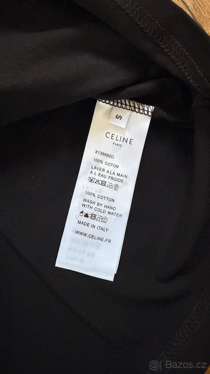 Černé oversize tričko Celine - vel. S - 3