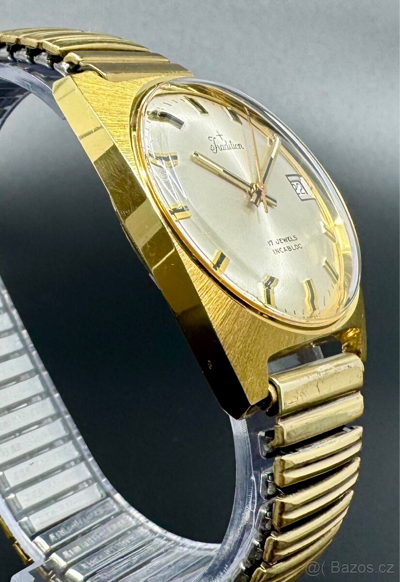 TRADITION SWISS - pozlacené, 17 jewels, TOP - 3