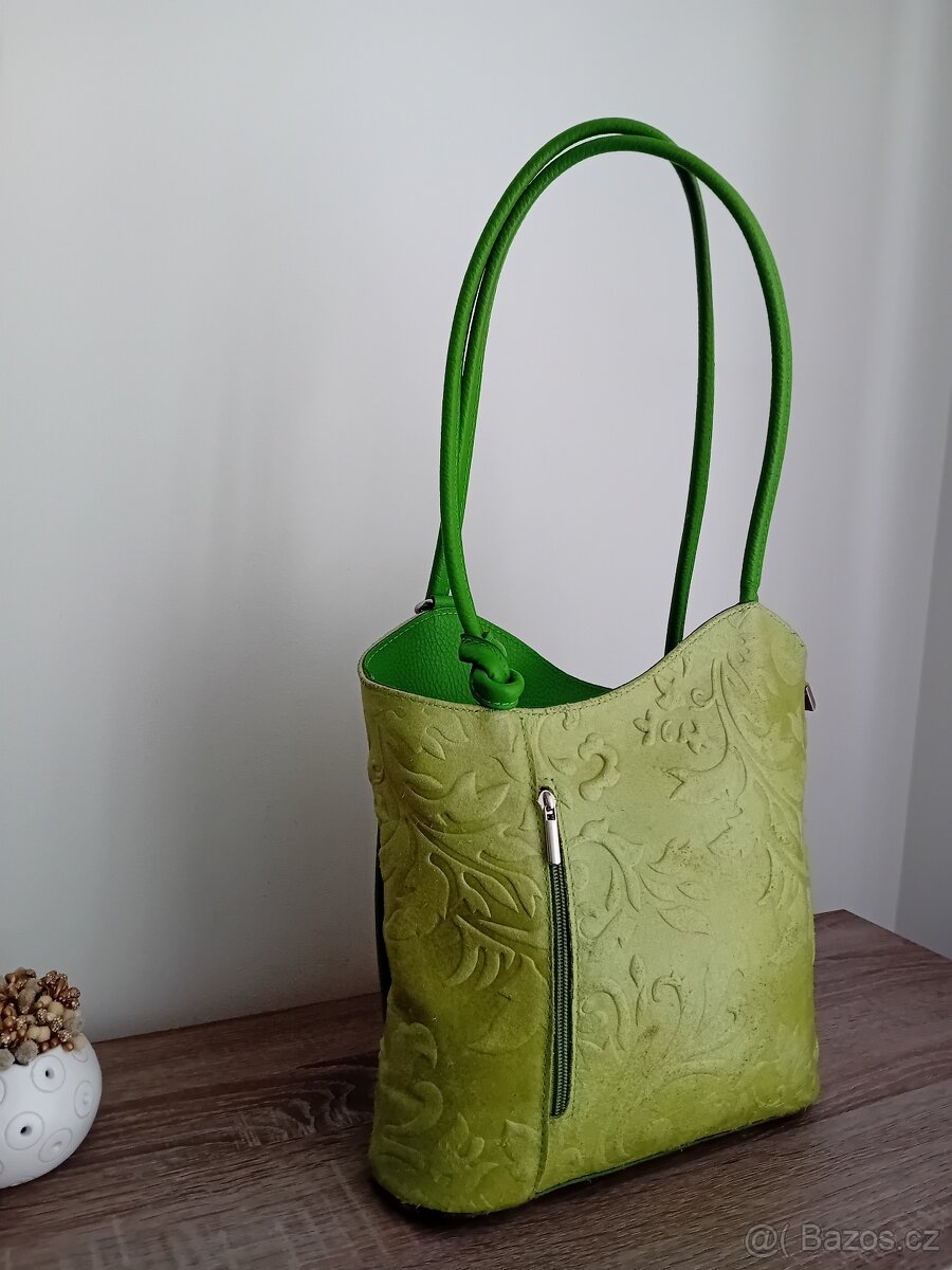 F.Z. Genuine Leather dámská kabelka + batůžek kožená - 3