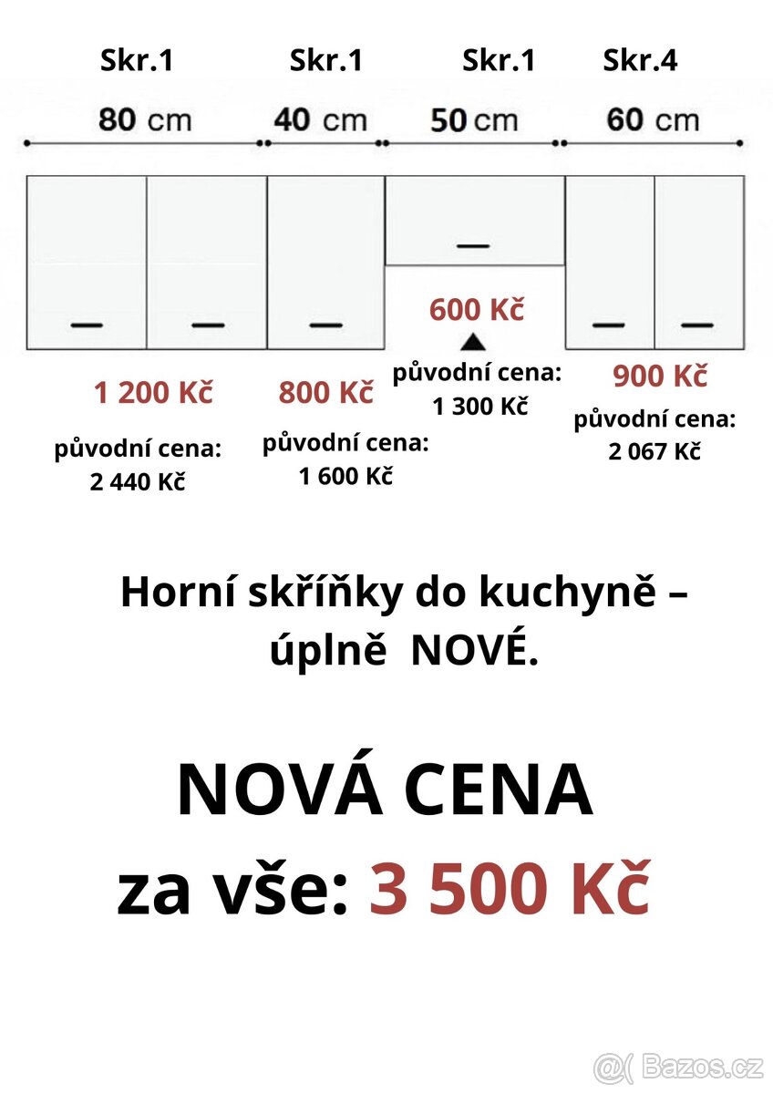 Horní skříňky do kuchyně. NOVÉ - 3