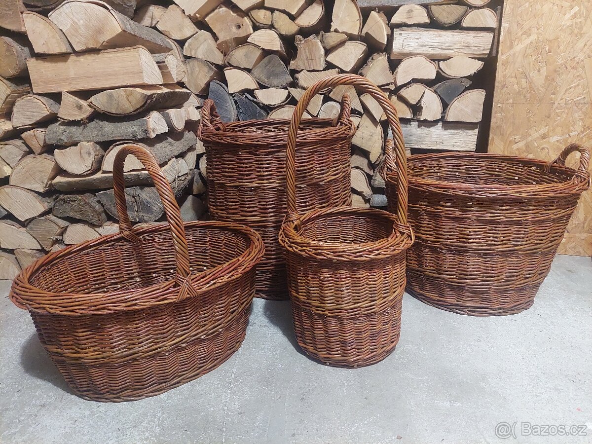Proutěný košík kulatý - 3
