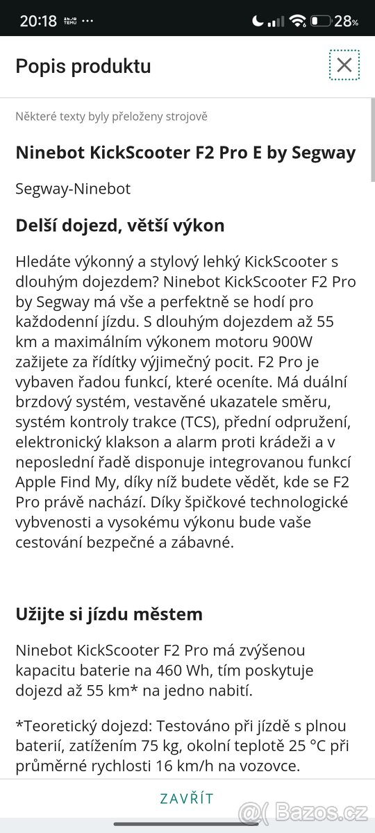 Ninebot KickScooter F2 Pro E by Segway - 3