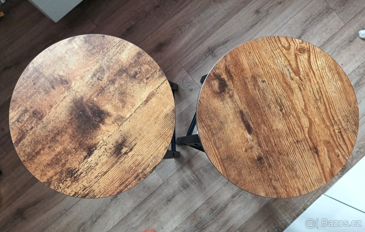 Kulaté barové židle, sada 2 ks - 3