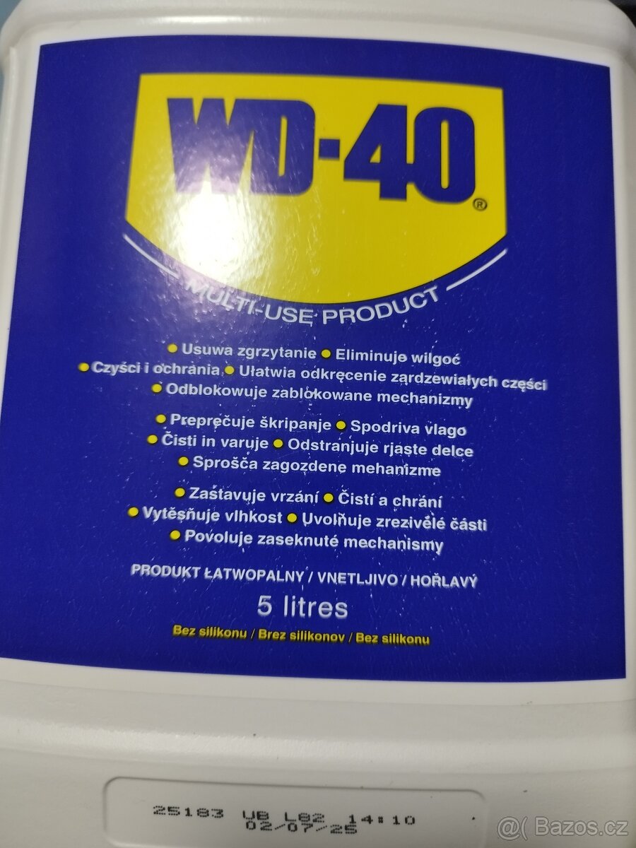Prodám 25l oleje WD-40 5 X 5 l (kanystr) - 3
