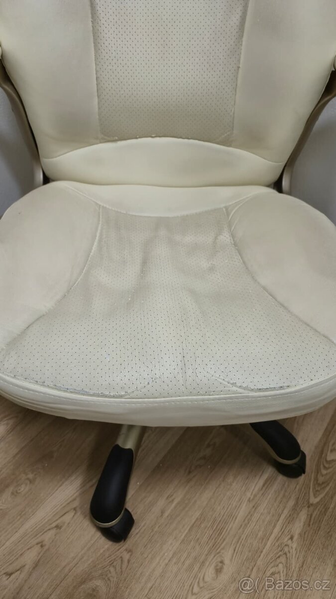 Bílé kancelářské/počítačové křeslo 2x - 3