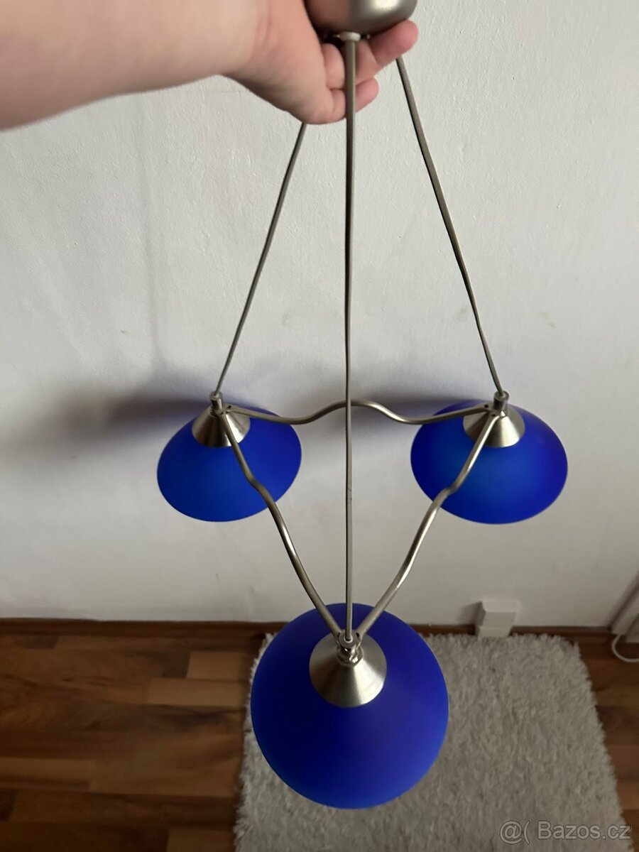 Krásný modrý lustr - 3