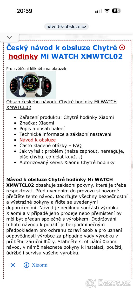 Hodinky MI WATCH Xiaomi - 3