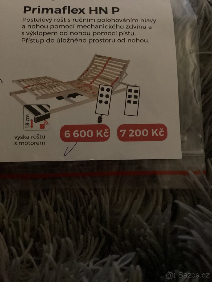 Prodám postel s roštem a motorovým polohováním - 3