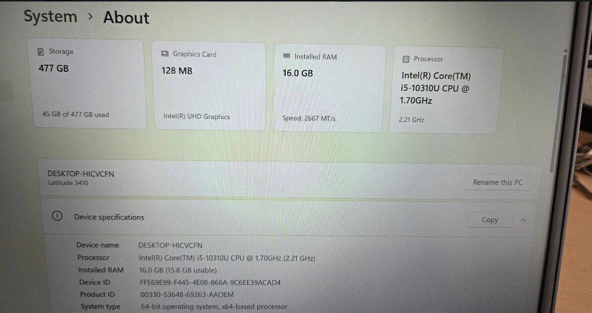 Dell Latitude 3410 - 3