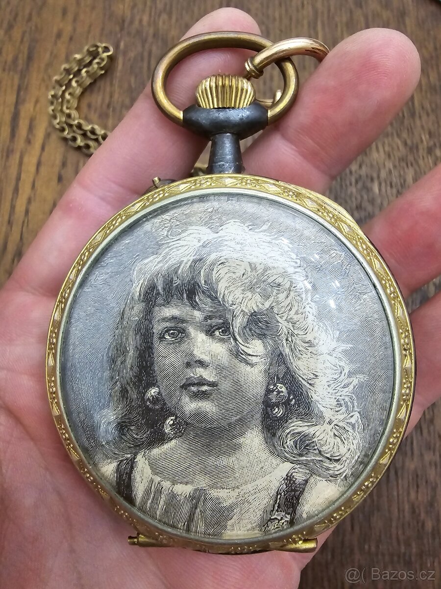 Velké kapesní hodinky s kalendářem a lunarními fazemi - 3