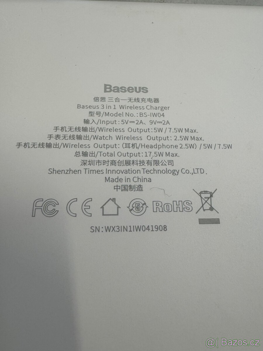 Bezdrátová nabíječka Baseus Smart 3in1 pro iPhone+Watch+AirP - 3