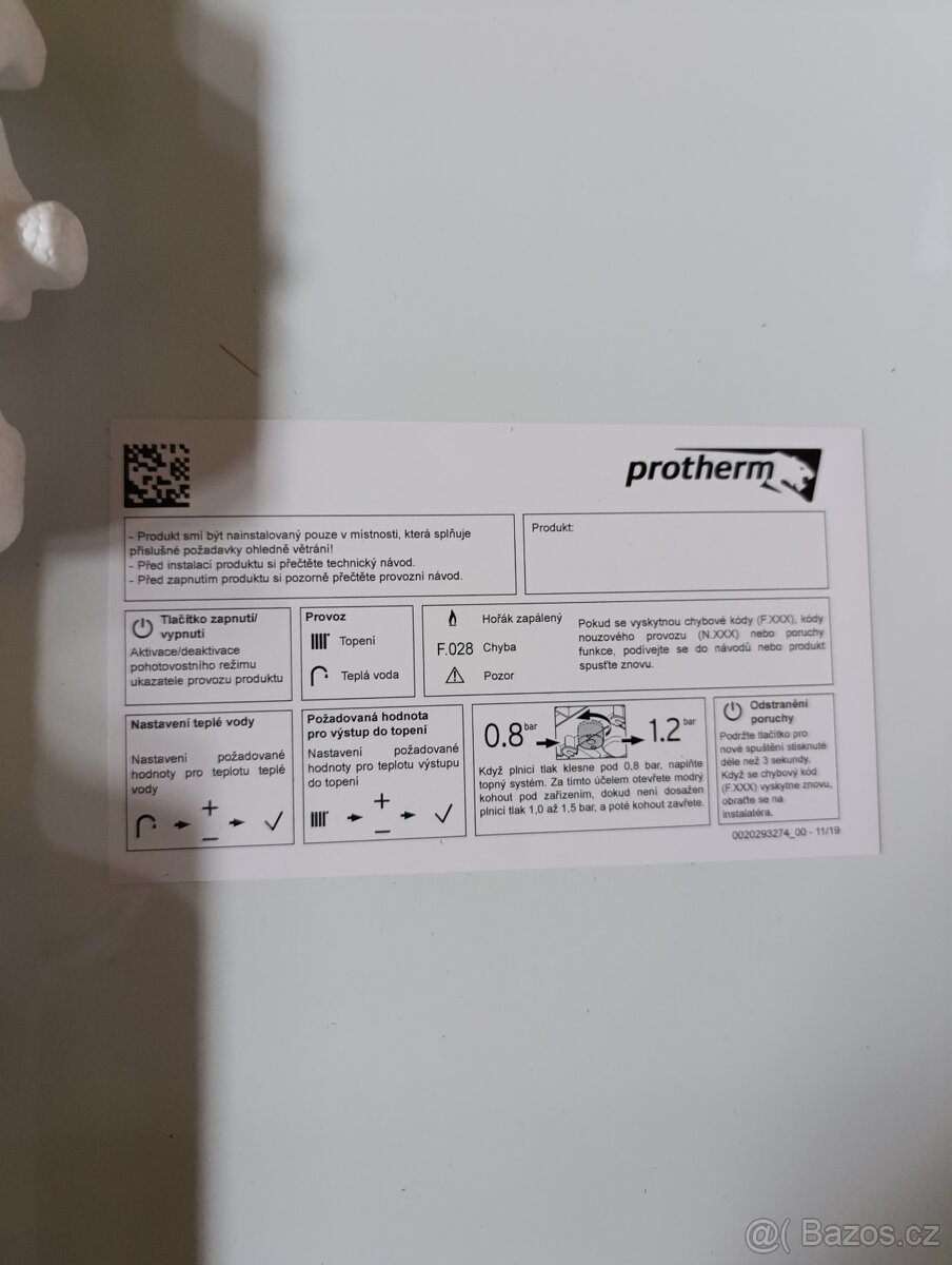 Plynový kondenzacní kotel Protherm Panter 20/26 KKV CS/1 - 3